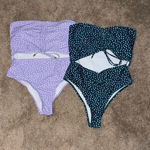Bundle of two size medium swimsuits , one piece! Wore once! Excellent condition